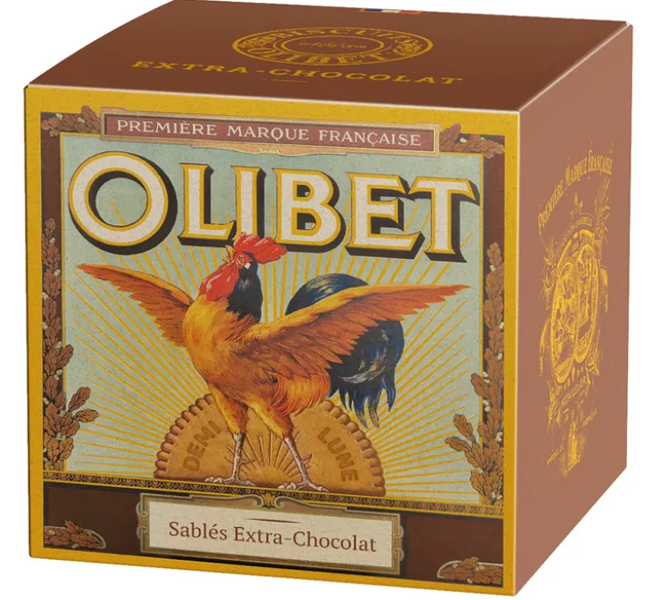 Biscuits sablés au chocolat - Boîte de 24 demi-lunes (140 g) - OLIBET
