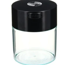 Boite conservatrice avec vide d'air 250gr/0.8L noire et transparente - Coffeevac