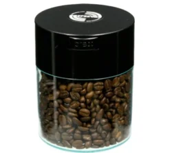 Boite conservatrice avec vide d'air 250gr/0.8L noire et transparente - Coffeevac