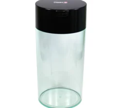 Boite conservatrice avec vide d'air 680gr/2.35L - noire et transparente - Coffeevac