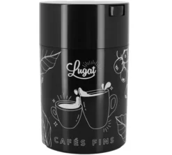 Boite de conservation noire avec vide d'air 500gr - Cafés Lugat