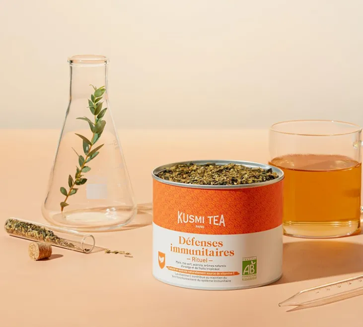 Boite Thé Rituel Défenses Immunitaires Bio - Vrac 100 g - KUSMI TEA