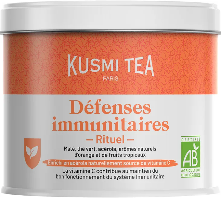 Boite Thé Rituel Défenses Immunitaires Bio - Vrac 100 g - KUSMI TEA