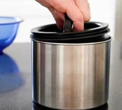 Boîte conservatrice inox Argent avec vide d'air 250 gr - Airscape
