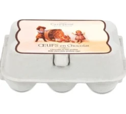 Boîte de 6 Œufs Chocolat Noir Praliné - 78 g - CAFÉ TASSE