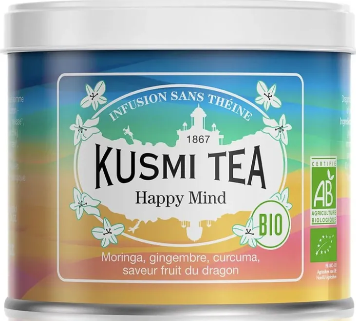 Boîte Infusion Happy Mind Bio - Vrac 100 g - KUSMI TEA