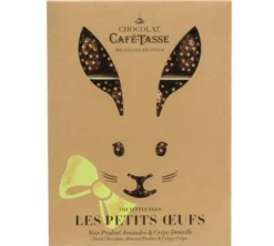 Boîte Les Petits Œufs Chocolat Noir Praliné Amandes Crêpe Dentelle - 16 Œufs - CAFÉ TASSE DLUO 2026.10.15