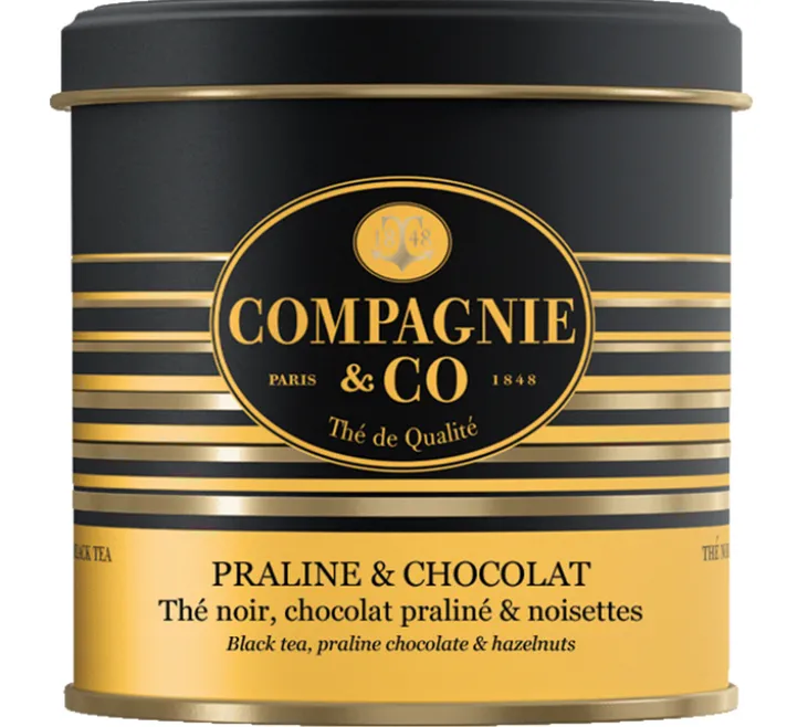 Boîte Thé Noir Praline et Chocolat - Vrac 100 g - COMPAGNIE & CO