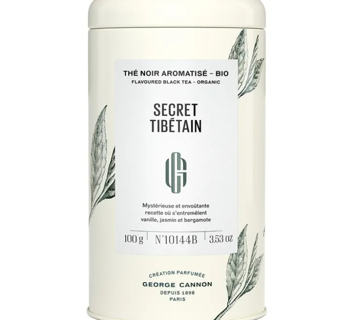 Boîte Thés Noir et Vert Jasmin Secret Tibétain Bio - Vrac 100 g - GEORGE CANNON