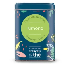 Boîte Thé Vert Kimono - Vrac 80 g - COMPTOIR FRANÇAIS DU THÉ (Anti-gaspi DLUO 28/10/2026)