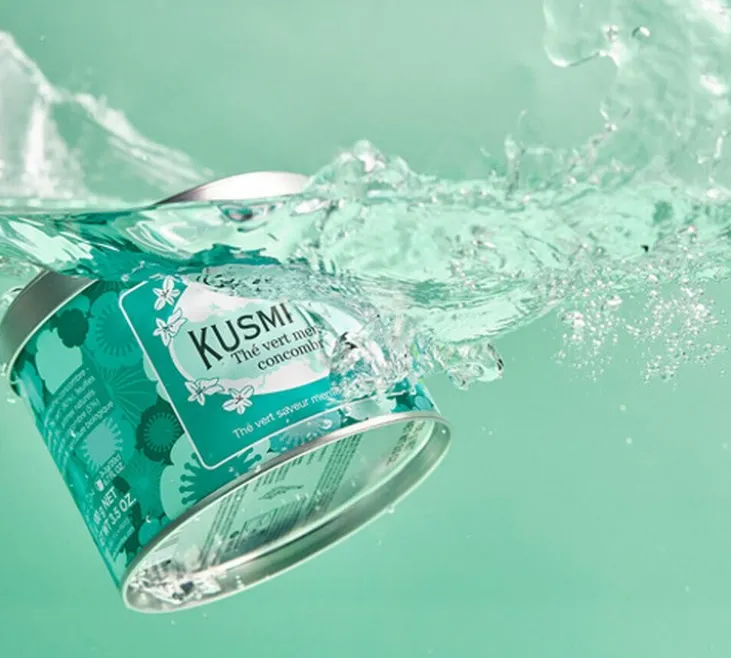 Boîte Thé Vert Menthe Concombre Bio - Vrac 100 g - KUSMI TEA