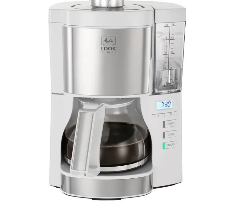 Cafetière blanche Melitta Look V Timer blanc 1025-07 + offre cadeaux