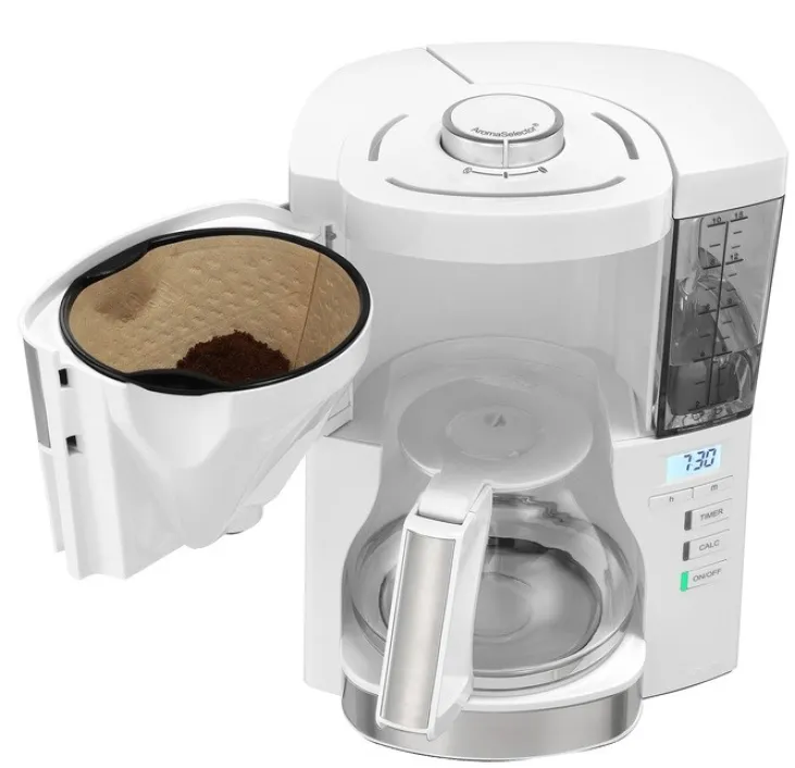 Cafetière blanche Melitta Look V Timer blanc 1025-07 + offre cadeaux