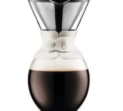 Cafetière filtre BODUM Pour Over blanc avec filtre permanent 12 tasses