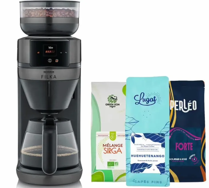Cafetière filtre Filka 2.0 KA4854 Séverin + pack découverte café en grain – MAXICOFFEE