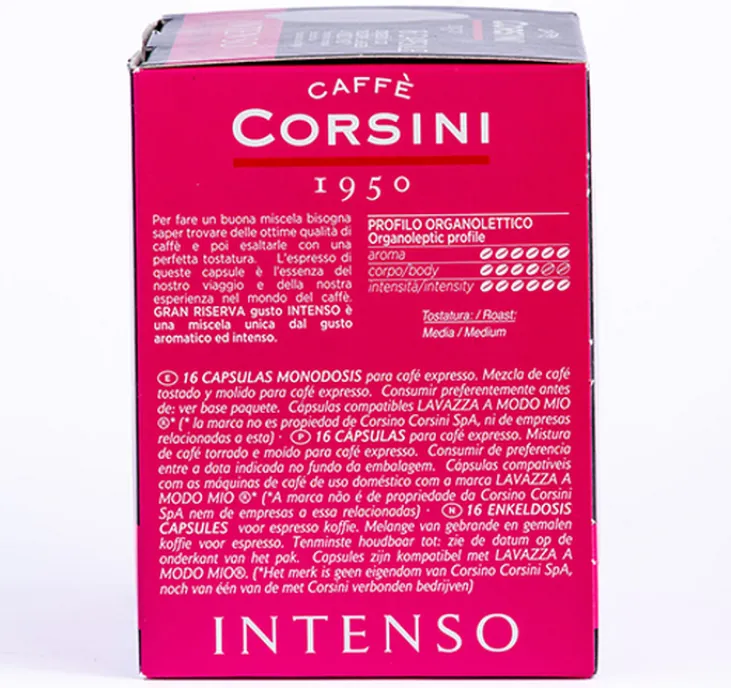 96 Capsules A Modo Mio® compatibles Gran Riversa Intenso - Corsini
