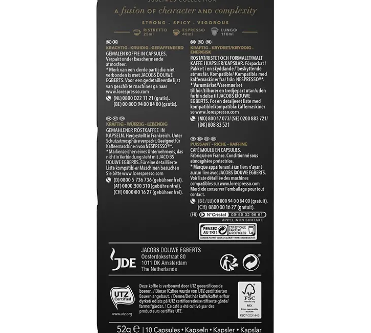 100 capsules compatible Nespresso* Original Or Absolu - L'OR ESPRESSO