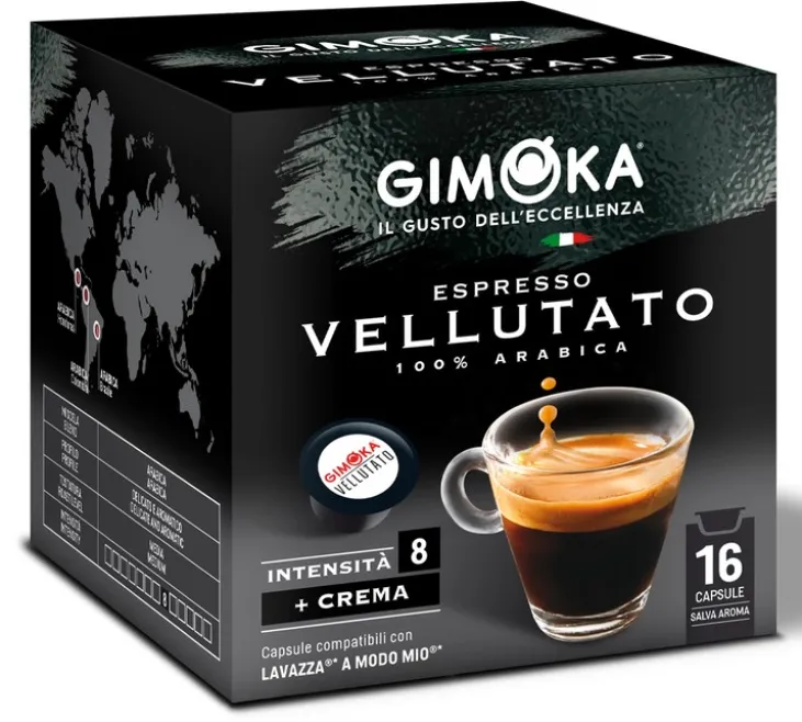 16 Capsules compatibles A Modo Mio Vellutato - GIMOKA