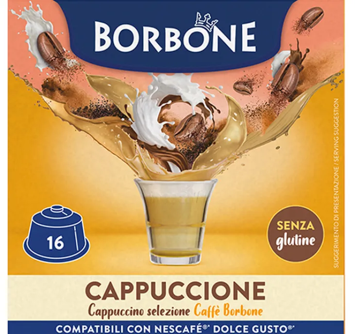 16 capsules compatibles Nescafé* Dolce Gusto* Cappuccino – CAFFE BORBONE