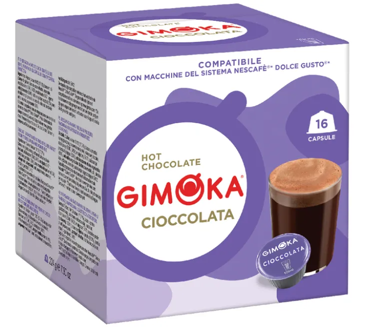 16 capsules compatibles Nescafé* Dolce Gusto* Cioccolata - GIMOKA