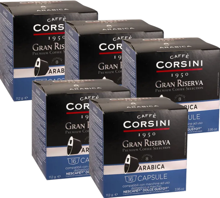 80 capsules compatibles Nescafé* Dolce Gusto* Gran Riserva Arabica – CORSINI