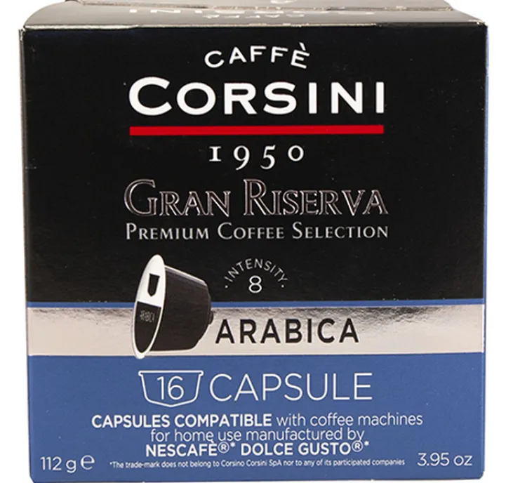 80 capsules compatibles Nescafé* Dolce Gusto* Gran Riserva Arabica – CORSINI