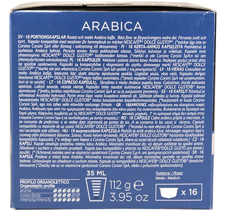 80 capsules compatibles Nescafé* Dolce Gusto* Gran Riserva Arabica – CORSINI