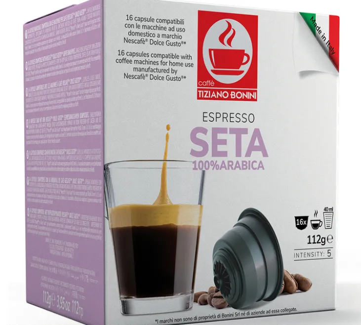 80 capsules compatibles Nescafé* Dolce Gusto* Espresso Seta – CAFFE BONINI