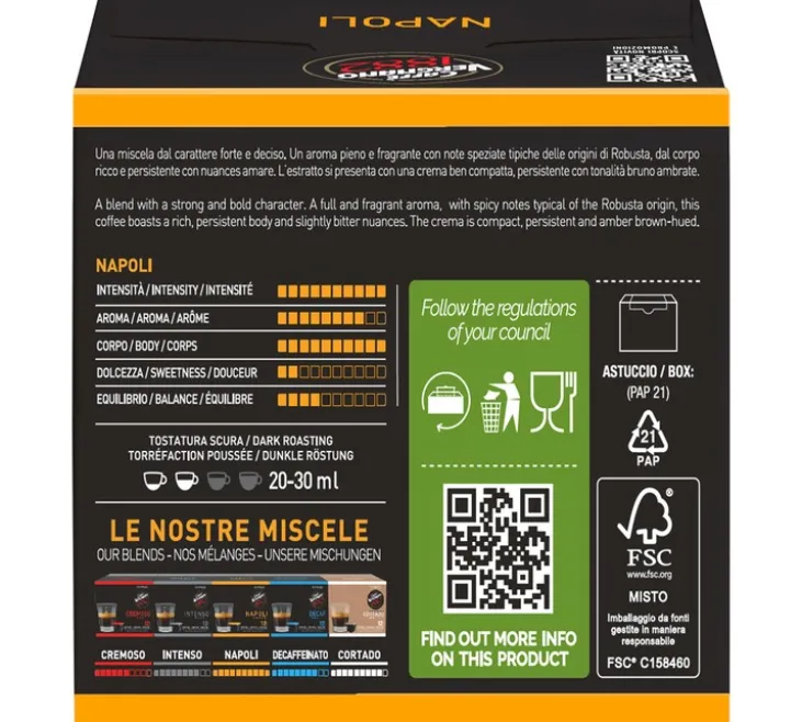 72 capsules compatibles Nescafé* Dolce Gusto* Napoli - CAFFE VERGNANO