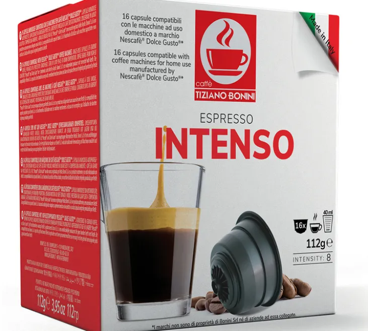 16 capsules compatibles Nescafé* Dolce Gusto* Espresso Intenso – CAFFE BONINI