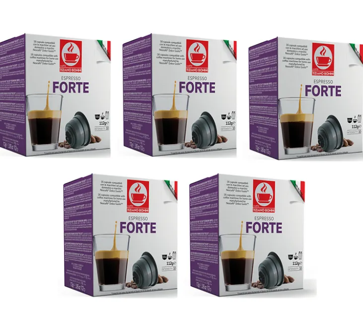 80 capsules compatibles Nescafé* Dolce Gusto* Espresso Forte – CAFFE BONINI