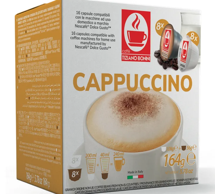 80 capsules compatibles Nescafé* Dolce Gusto* Cappuccino – CAFFE BONINI