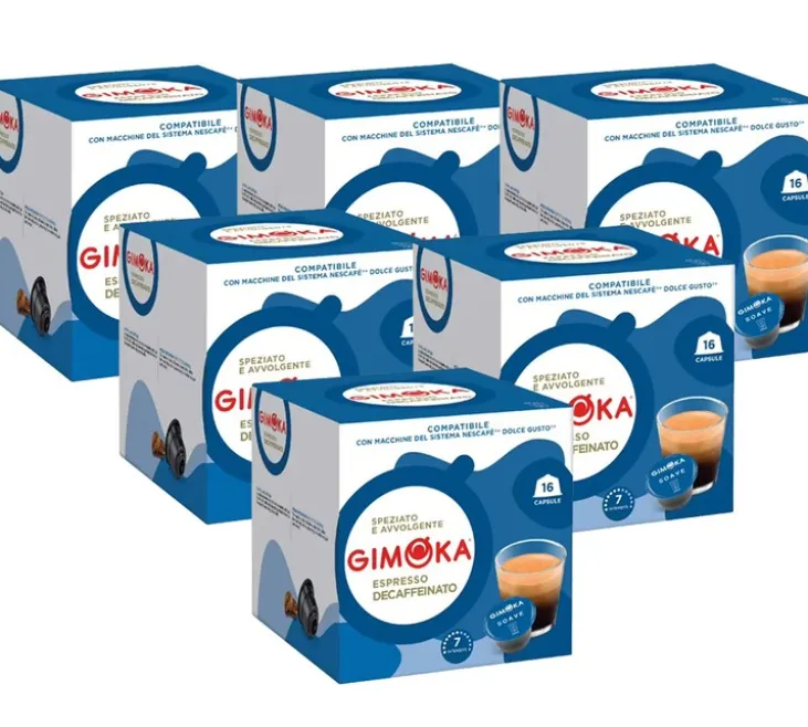 96 capsules compatibles Nescafé* Dolce Gusto* Espresso Décaféiné - GIMOKA