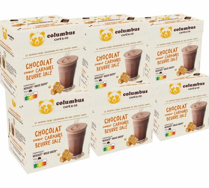 72 capsules compatibles Nescafé* Dolce Gusto* Chocolat Caramel – COLUMBUS