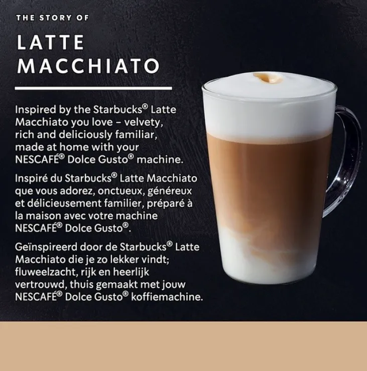 12 capsules compatibles Nescafé* Dolce Gusto* Latte Macchiato – STARBUCKS
