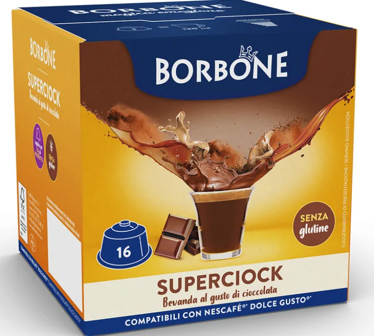 16 capsules compatibles Nescafé* Dolce Gusto* Superciock – CAFFE BORBONE