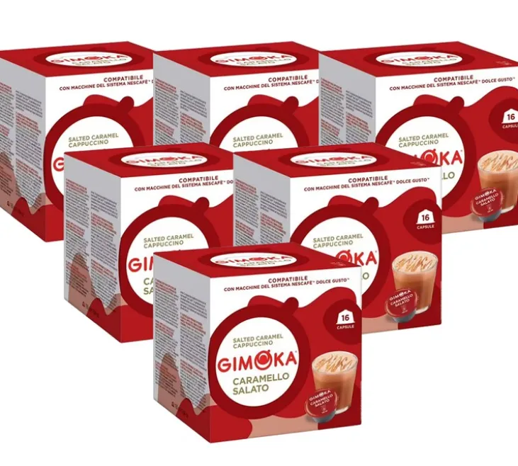 96 capsules compatibles Nescafé* Dolce Gusto* Caramel salé - GIMOKA