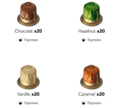 80 capsules compatibles Nespresso* Original - 4 cafés aromatisés - L'OR ESPRESSO