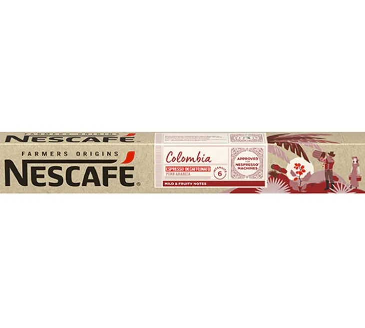 10 capsules compatibles Nespresso* Original décafeinées origins Colombia - NESCAFE FARMERS