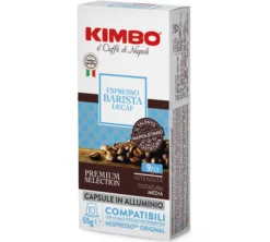 10 capsules compatibles Nespresso* Original Espresso barista décaféiné - KIMBO