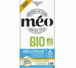 100 Capsules compatibles Nespresso* Original Décaféinés Bio - CAFES MEO