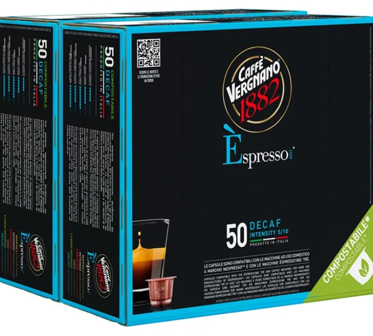 100 capsules compatibles Nespresso* Original Espresso Decaffeinato - CAFFE VERGNANO