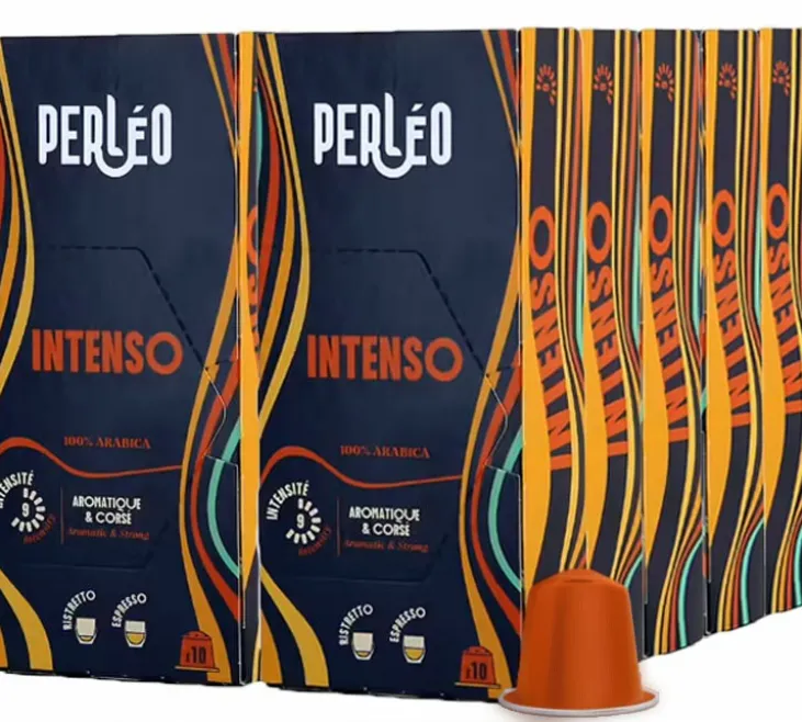 100 capsules compatibles Nespresso* Original Intenso - PERLEO