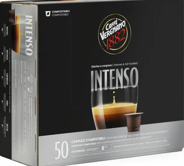 100 capsules compatibles Nespresso* Original Espresso Intenso - CAFFE VERGNANO