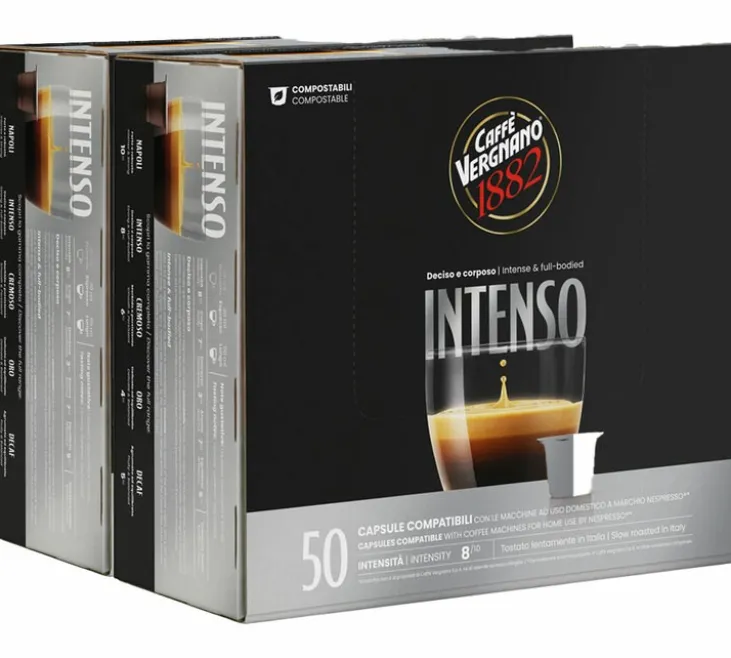 100 capsules compatibles Nespresso* Original Espresso Intenso - CAFFE VERGNANO