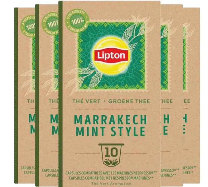 50 capsules compatibles Nespresso* Original Thé Vert Marrakech Mint - LIPTON