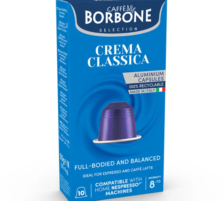 10 capsules compatibles Nespresso* Original Crema classica - CAFFE BORBONE