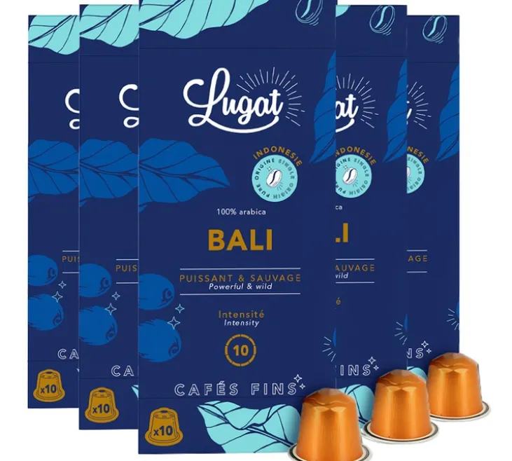 50 capsules compatibles Nespresso* Original Bali - LUGAT - Anti Gaspi - DLUO 18/11/2026