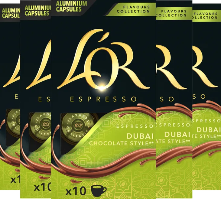 50 capsules compatibles Nespresso* original Dubaï Chocolate Style - L'Or Espresso