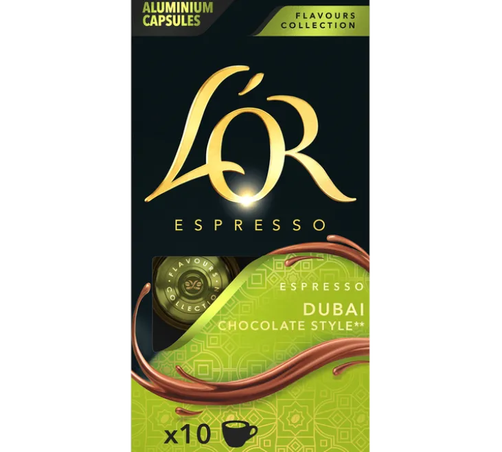 50 capsules compatibles Nespresso* original Dubaï Chocolate Style - L'Or Espresso